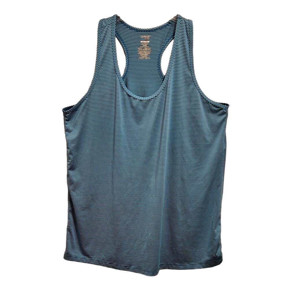 DANSKIN NOW 2 - Semi-Fitted Racer-Back Tank-Top 1-Blue, 1-Peachy-Orange